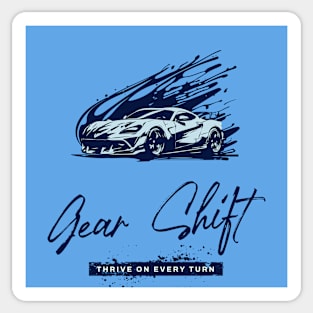 Gear shift Tee Sticker